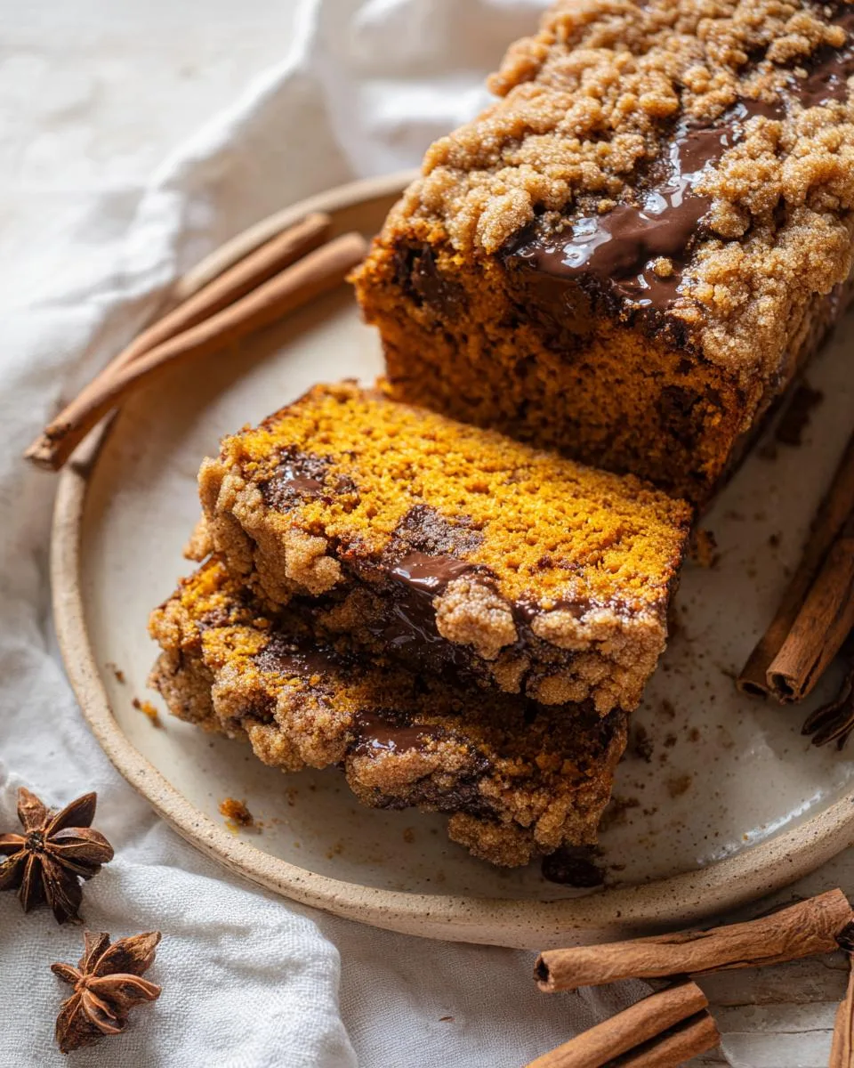 Pumpkin Chocolate Chip Streusel Bread: 3 Amazing Textures 3 Pumpkin Chocolate Chip Streusel Bread - detail 1