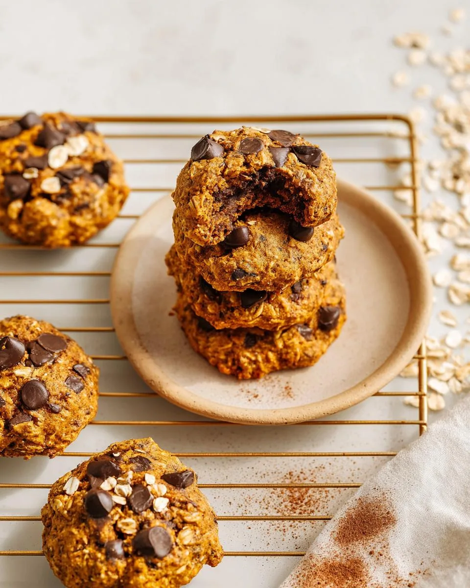 Pumpkin Dark Chocolate Chip Oat Cookies - detail 1
