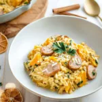 Creamy Pumpkin Orzo With Chicken Sausage Ready in 35 Minutes 4 Pumpkin Orzo With Chicken Sausage