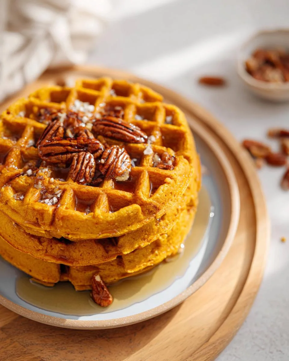 Amazing 12g Protein Pumpkin Protein Waffles 3 Pumpkin Protein Waffles - detail 1