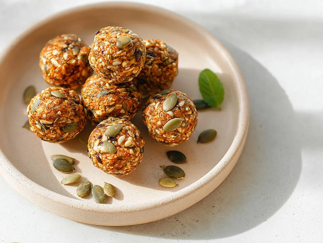Recipe Kitchen Hub - Easy Slow Cooker Recipes 19 Pumpkin Seed Energy Bites
