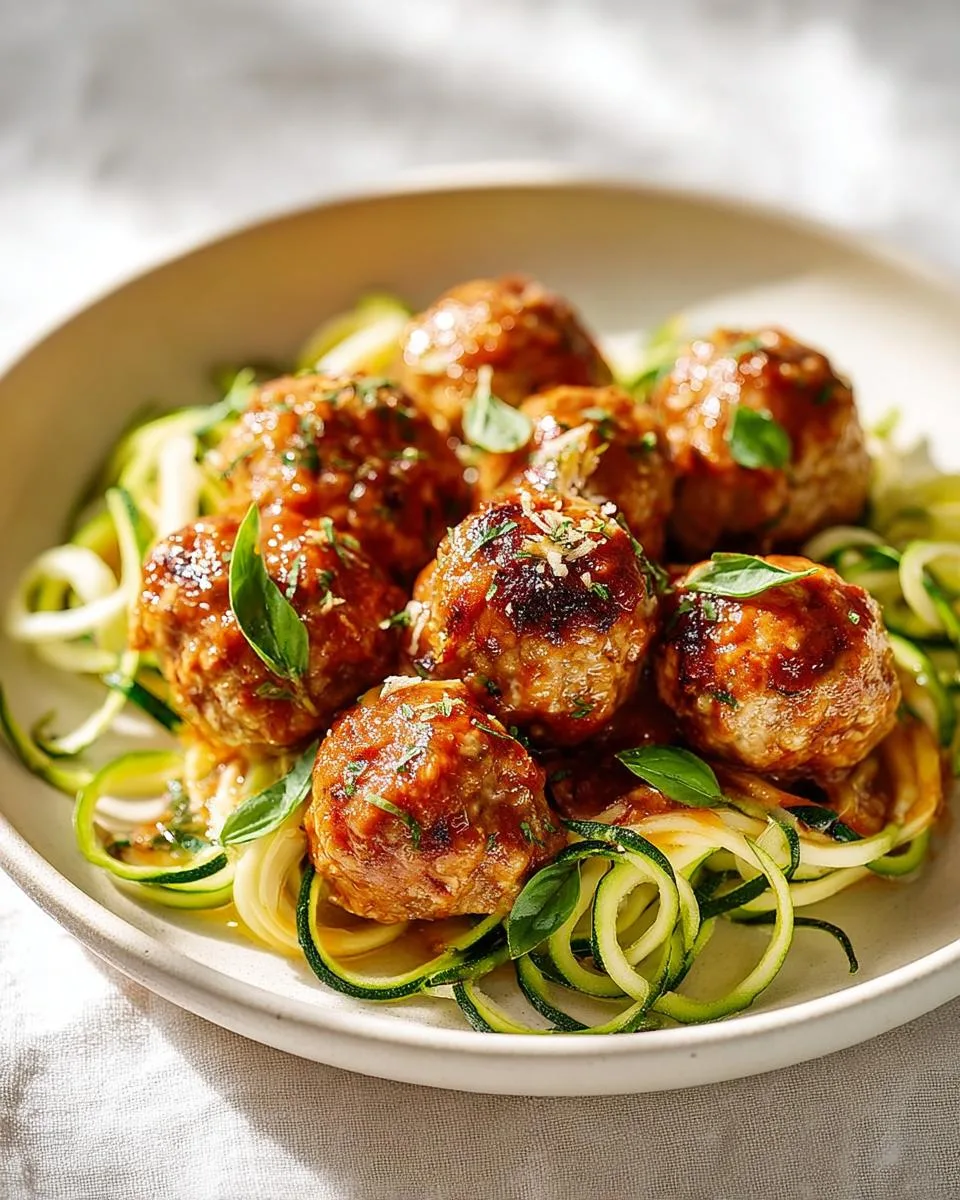 Pumpkin Turkey Meatballs with Zucchini Noodles in 35 Mins 3 Pumpkin Turkey Meatballs with Zucchini Noodles - detail 1