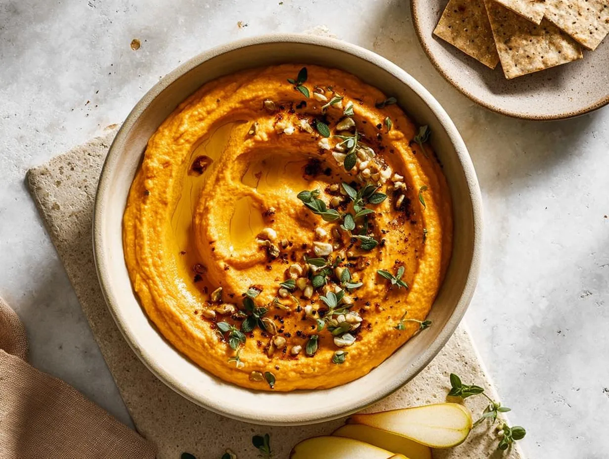 Recipe Kitchen Hub - Easy Slow Cooker Recipes 17 Pumpkin Whipped Feta Dip