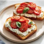 Ricotta and tomato sourdough toast