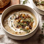 Roasted Garlic Mushroom Soup