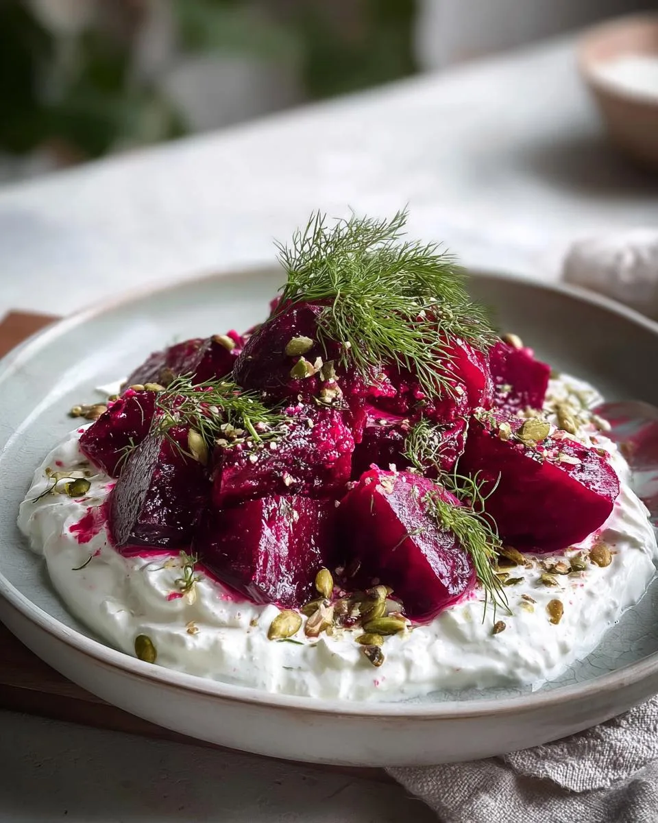 Roasted beets with dill cream - detail 1