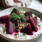 Roasted beets with dill cream