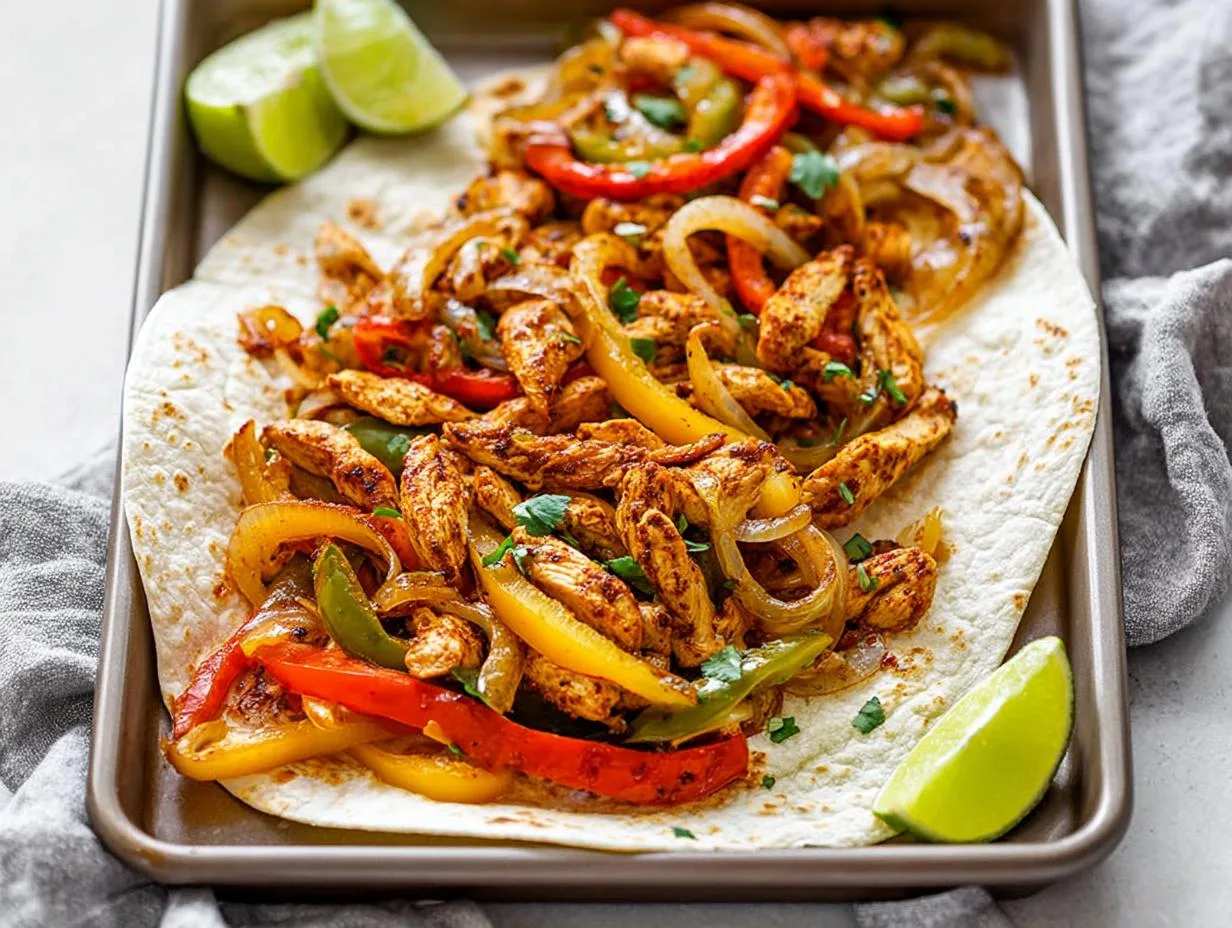 Recipe Kitchen Hub - Easy Slow Cooker Recipes 14 Sheet Pan Chicken Fajitas