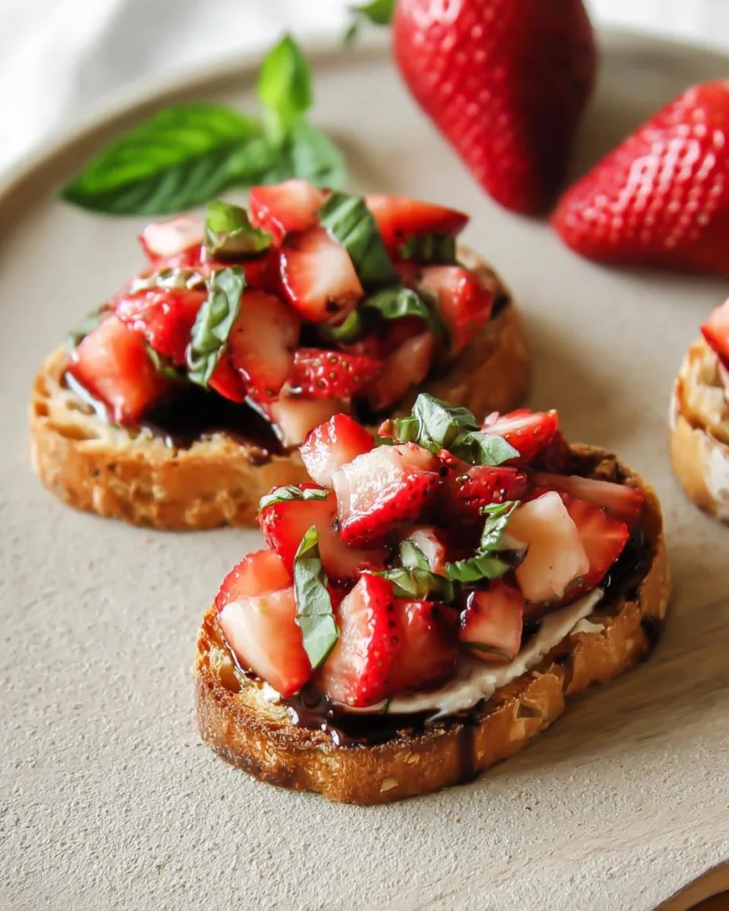 Strawberry Balsamic Bruschetta: 7-Ingredient Summer Bliss 3 Strawberry Balsamic Bruschetta