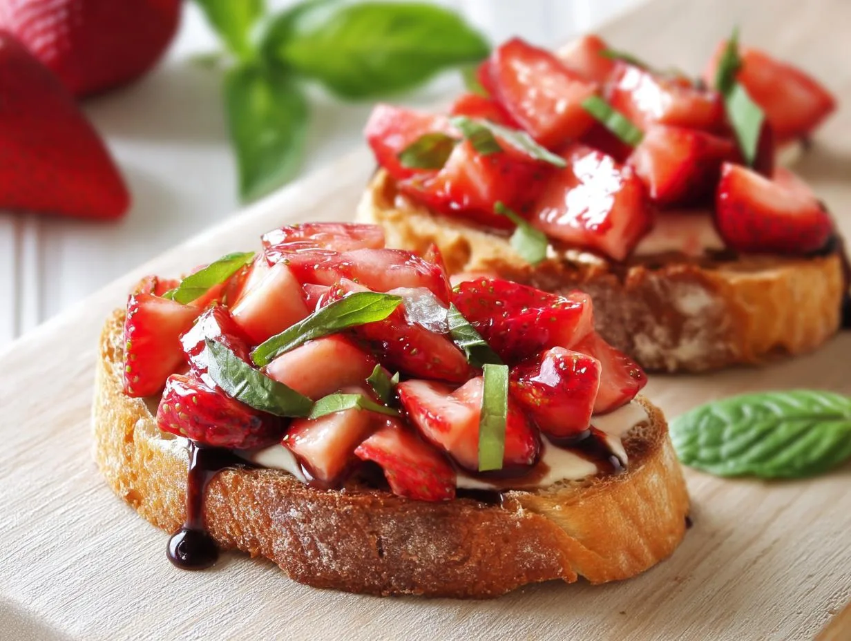 Strawberry Balsamic Bruschetta