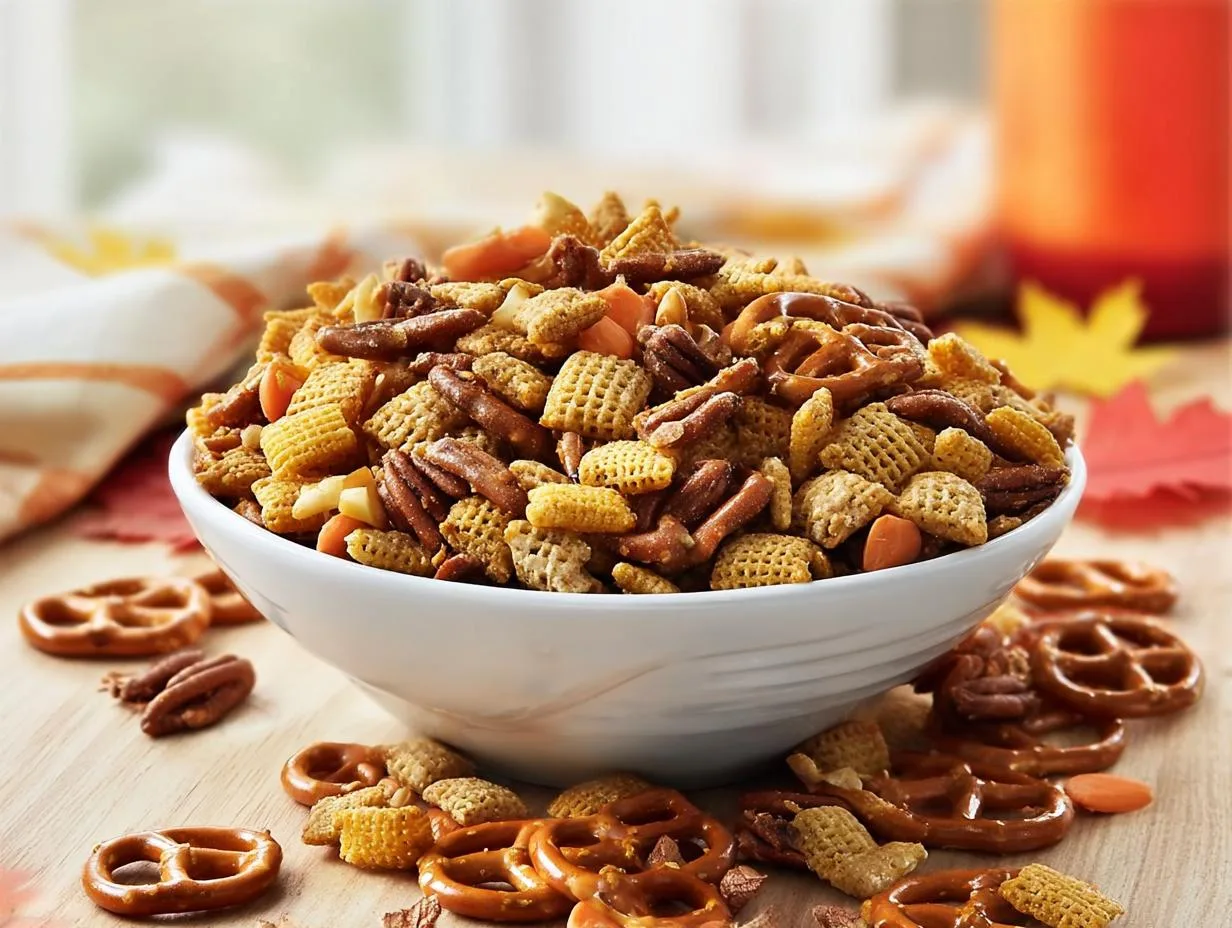 Recipe Kitchen Hub - Easy Slow Cooker Recipes 16 Sweet and salty fall Chex mix