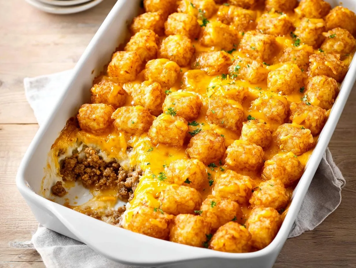 Recipe Kitchen Hub - Easy Slow Cooker Recipes 11 Tater Tot Casserole