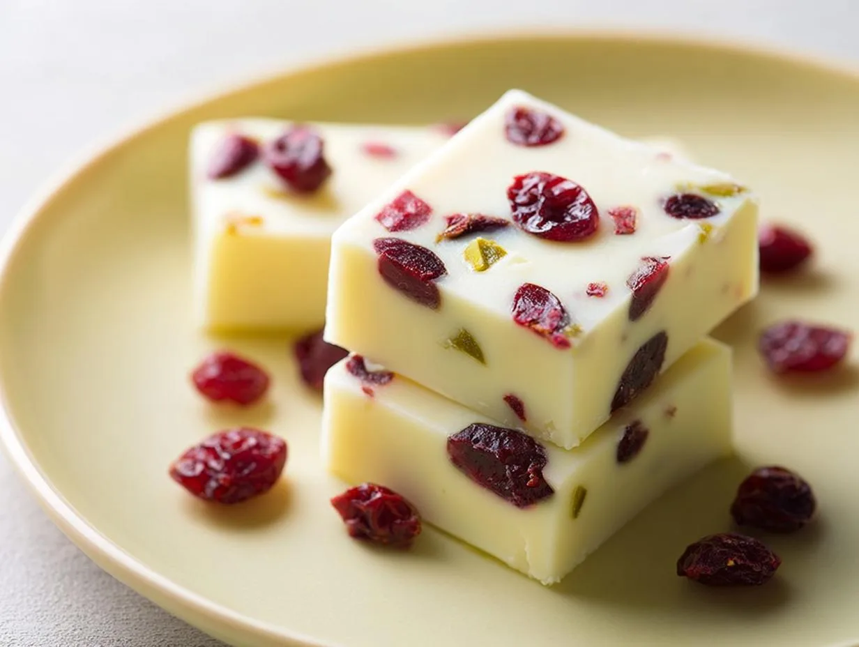 Recipe Kitchen Hub - Easy Slow Cooker Recipes 9 White Chocolate Cranberry Fudge