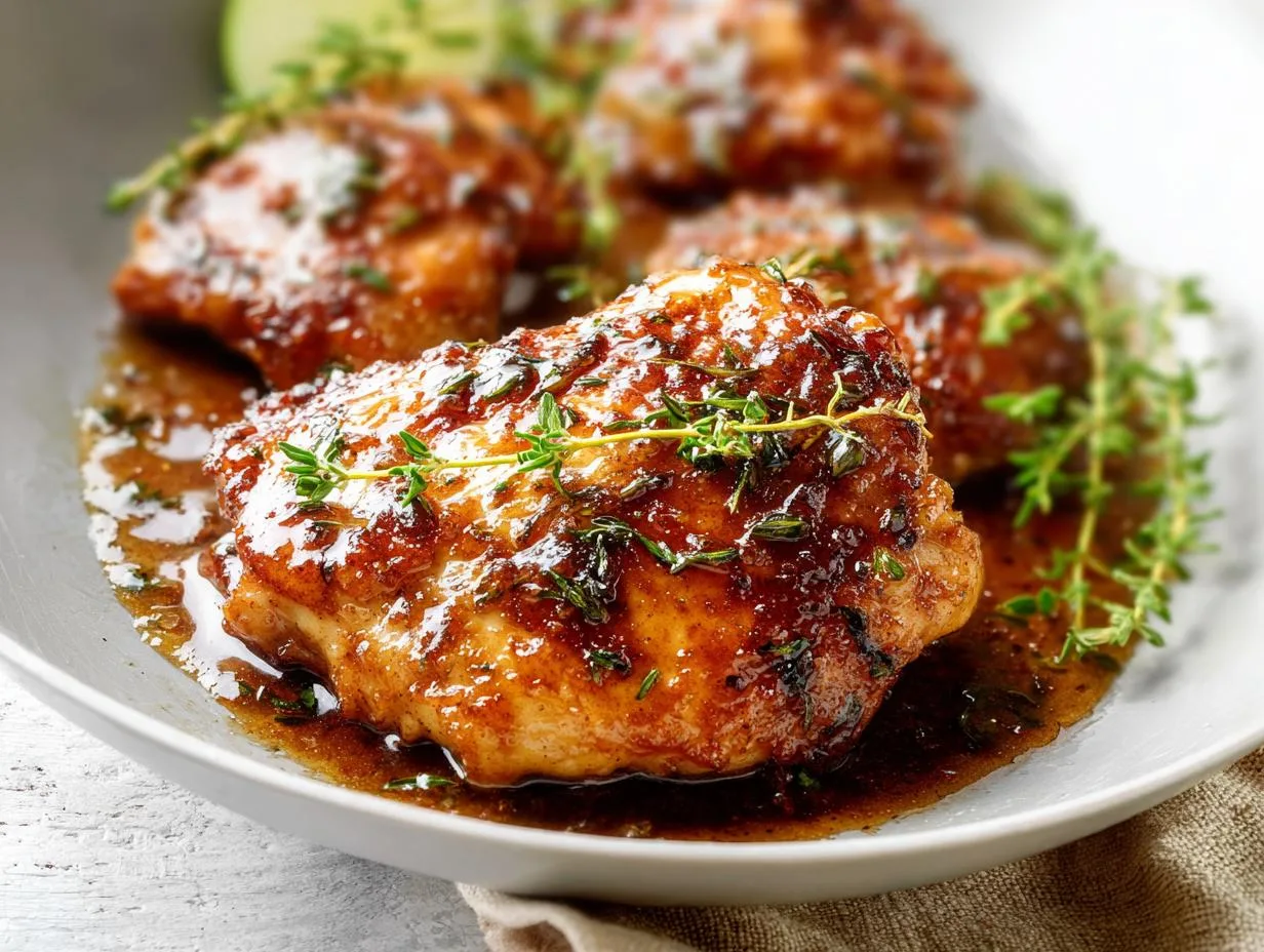 Recipe Kitchen Hub - Easy Slow Cooker Recipes 14 Apple Cider Glazed Chicken