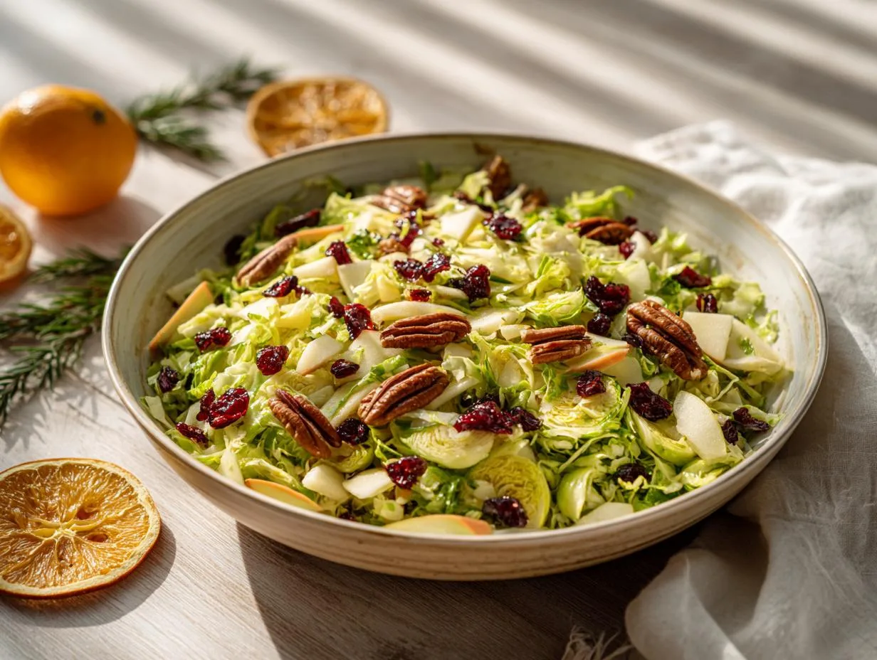 Recipe Kitchen Hub - Easy Slow Cooker Recipes 13 Apple Cranberry Brussels Sprouts Salad