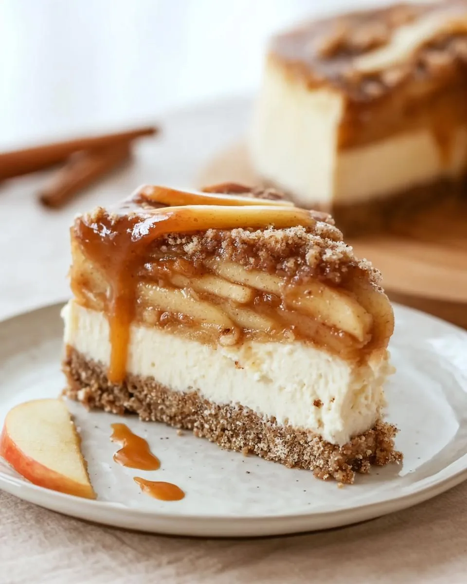 2 Irresistible Desserts in 1 Apple Pie Cheesecake 3 Apple Pie Cheesecake - detail 1