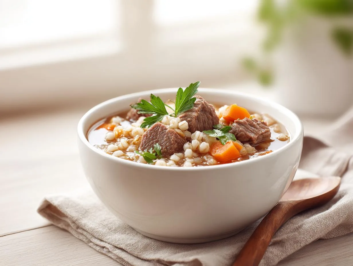 Recipe Kitchen Hub - Easy Slow Cooker Recipes 15 Beef Barley Soup
