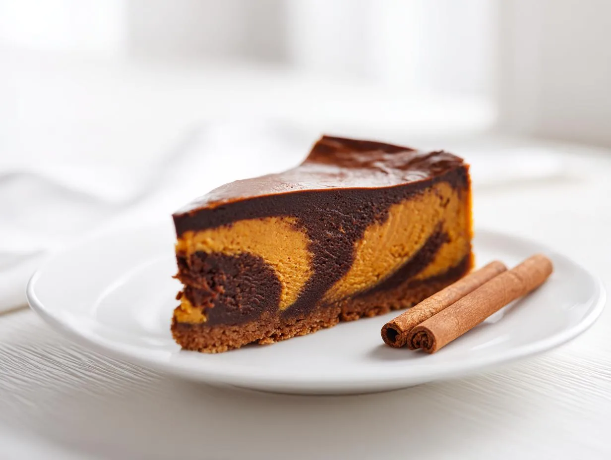 Recipe Kitchen Hub - Easy Slow Cooker Recipes 15 Chocolate Pumpkin Cheesecake