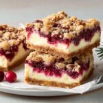 Cranberry Crumble Cheesecake Bars