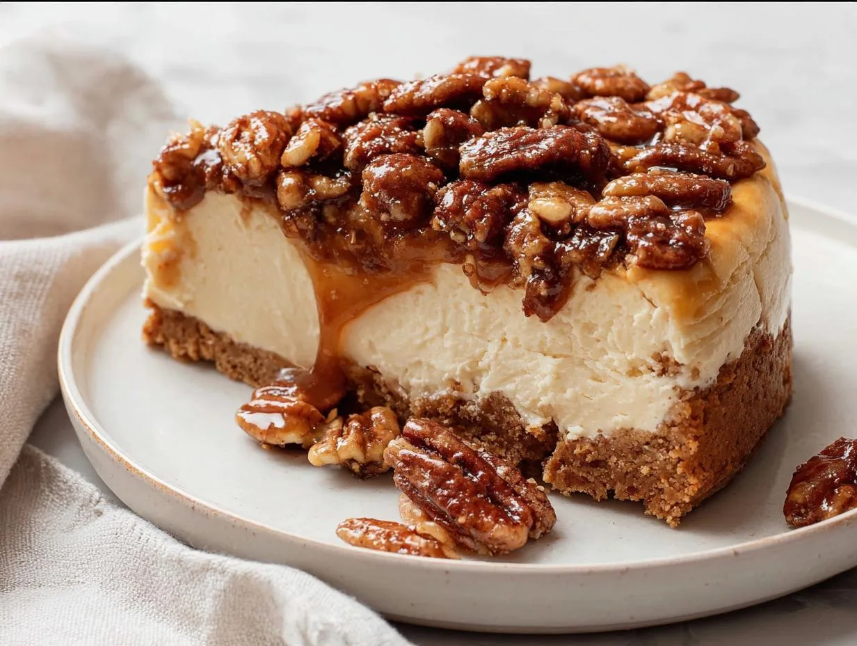 Recipe Kitchen Hub - Easy Slow Cooker Recipes 12 Pecan Pie Cheesecake