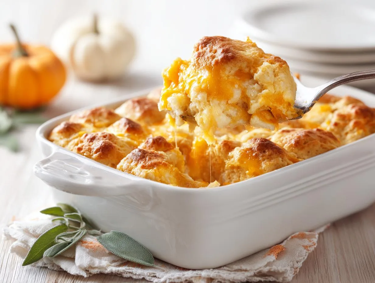 Recipe Kitchen Hub - Easy Slow Cooker Recipes 13 Pumpkin Biscuit Bake