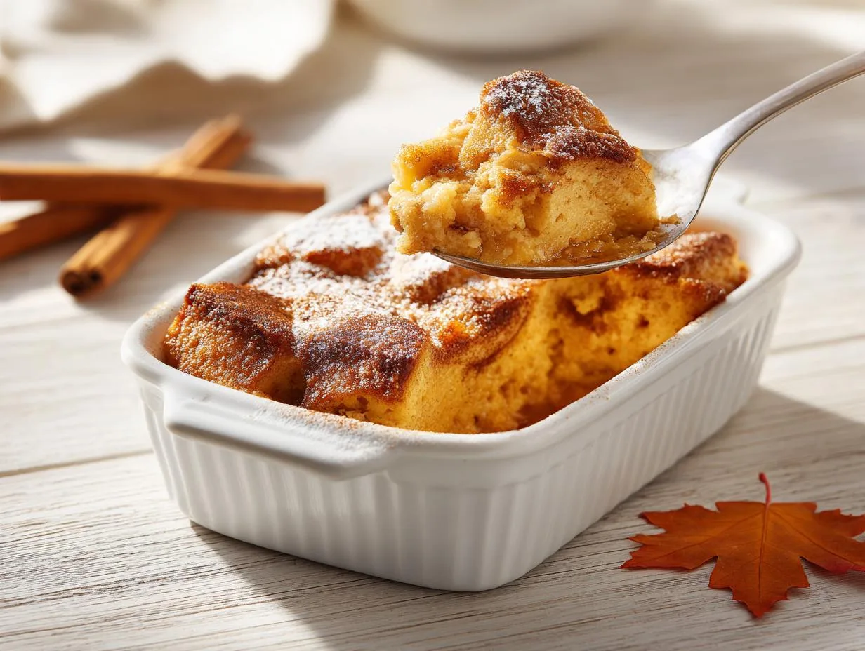 Recipe Kitchen Hub - Easy Slow Cooker Recipes 14 Pumpkin Bread Pudding